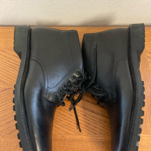 JWN John W. Nordstrom MS Ramiro 70803 Leather Black Lace-up Boots (size 12) - Picture 4 of 8